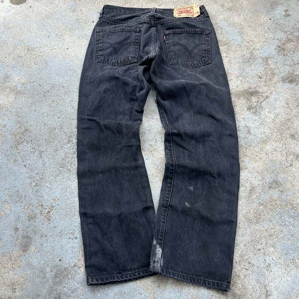 Vintage Levi's 501 Jeans Black Y2K Baggy